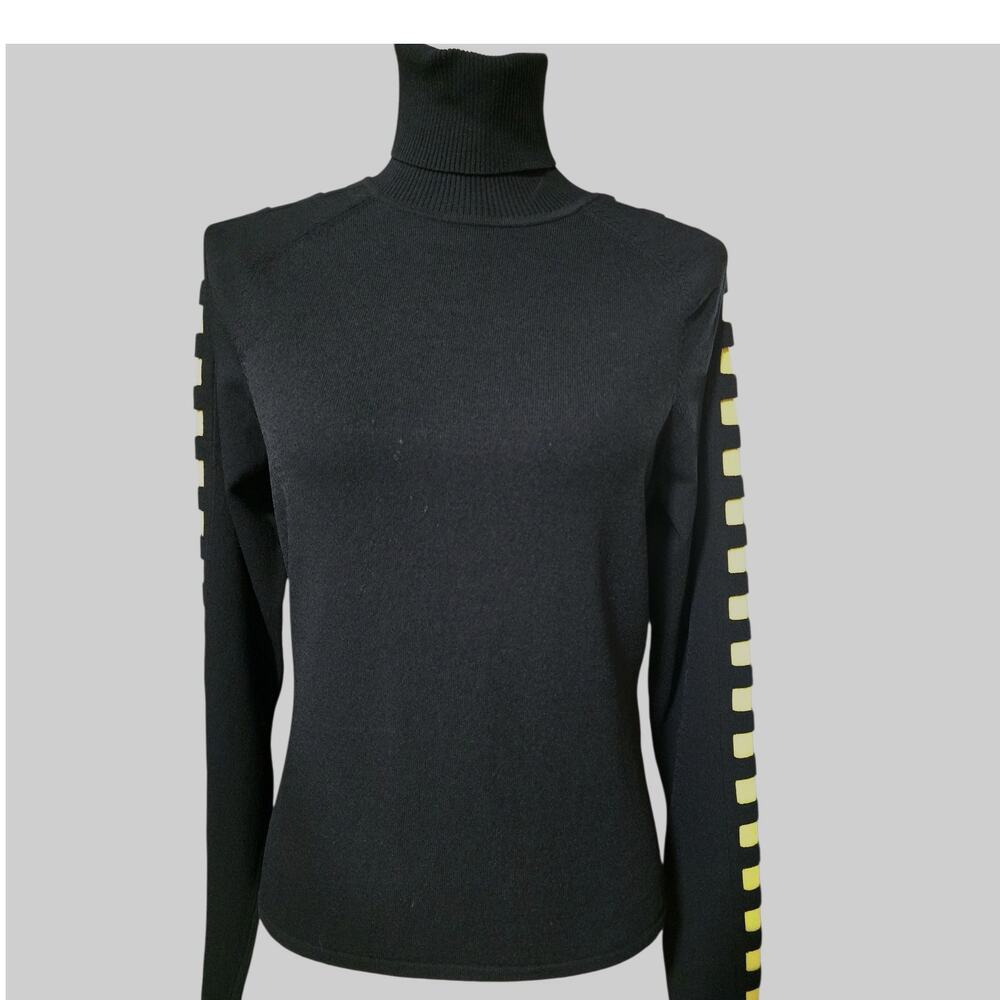 Carlisle Black Turtleneck with yellow detail